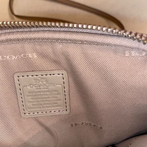 Coach Sadie Tan Crossbody Pebbled Leather Bag - Picture 6 of 9